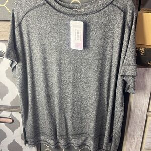 Zenana Outfitters Charcoal Short Sleeve Top